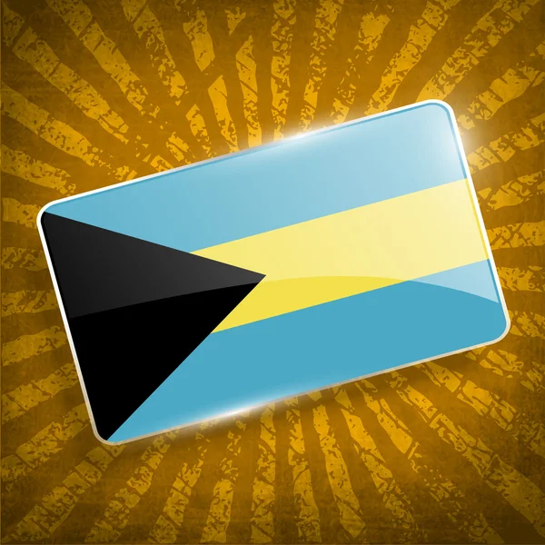 Bahamas flag med gammel konsistens. Vektor – Stock-vektor