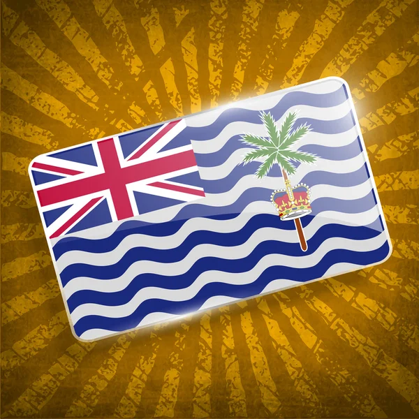 Bandera del Territorio Británico del Océano Índico con textura antigua. Vector — Vector de stock