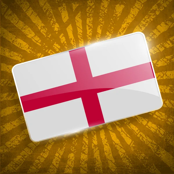 Flag of England with old texture. Vector — Stock Vector