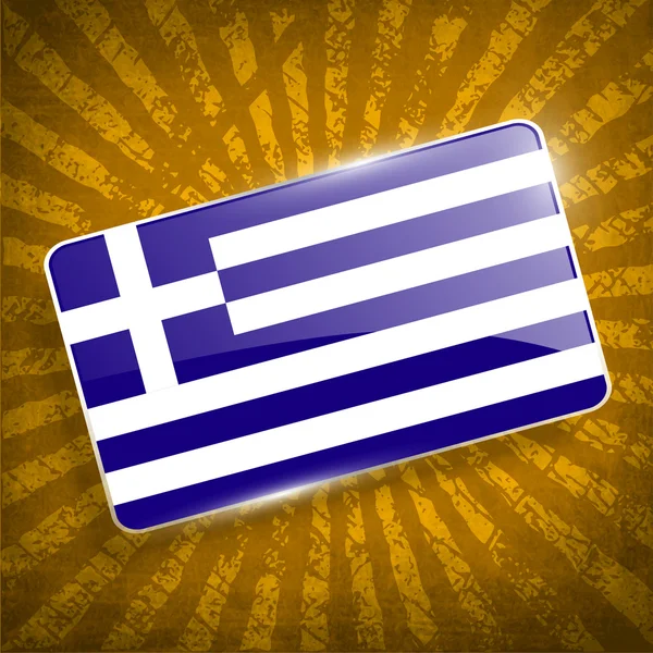 Flag of Greece with old texture. Vector — Stock Vector