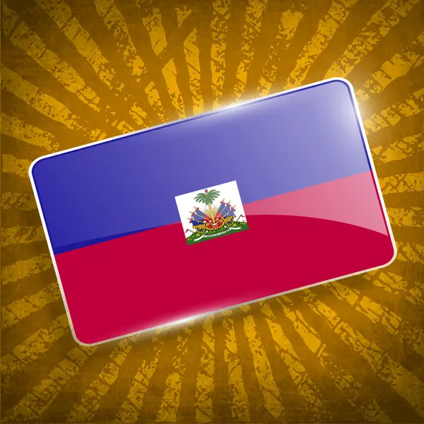 Haiti bayrağı eski doku ile. Vektör — Stok Vektör