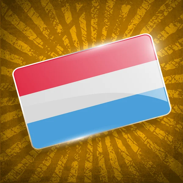 Flag of Luxembourg with old texture. Vector — Stock Vector