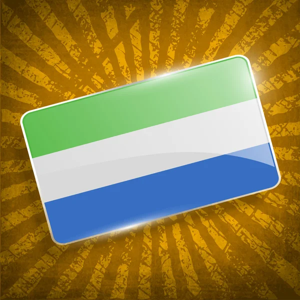 Sierra Leone bayrağı eski doku ile. Vektör — Stok Vektör