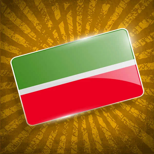 Flag of Tatarstan with old texture. Vector — Stock Vector