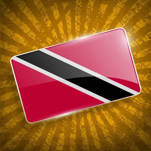 Flag of Trinidad and Tobago with old texture. Vector — Stock Vector