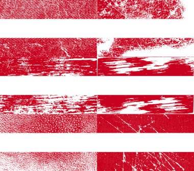 Avusturya bayrağı eski doku ile. Vektör