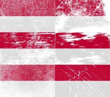 Endonezya bayrağı eski doku ile. Vektör