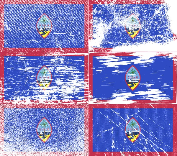 Прапор Гуаму з старі текстури. Вектор — стоковий вектор