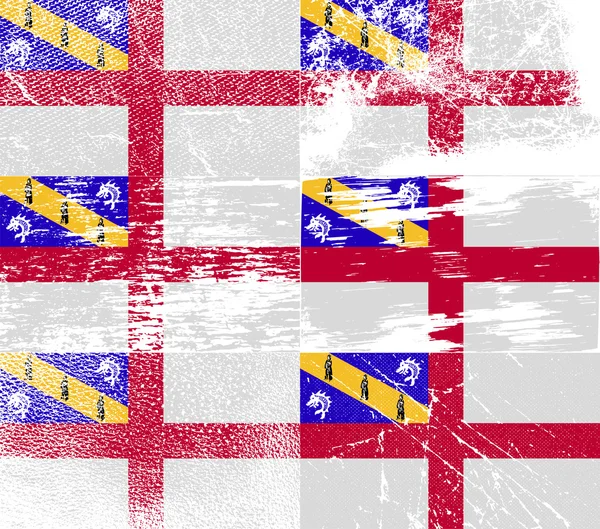 Σημαία της Herm με την παλιά υφή. Διάνυσμα — Διανυσματικό Αρχείο