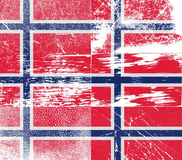 Flag of Norway with old texture. Vector — Stock Vector