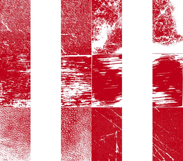 Bandera de Perú con textura antigua. Vector — Archivo Imágenes Vectoriales