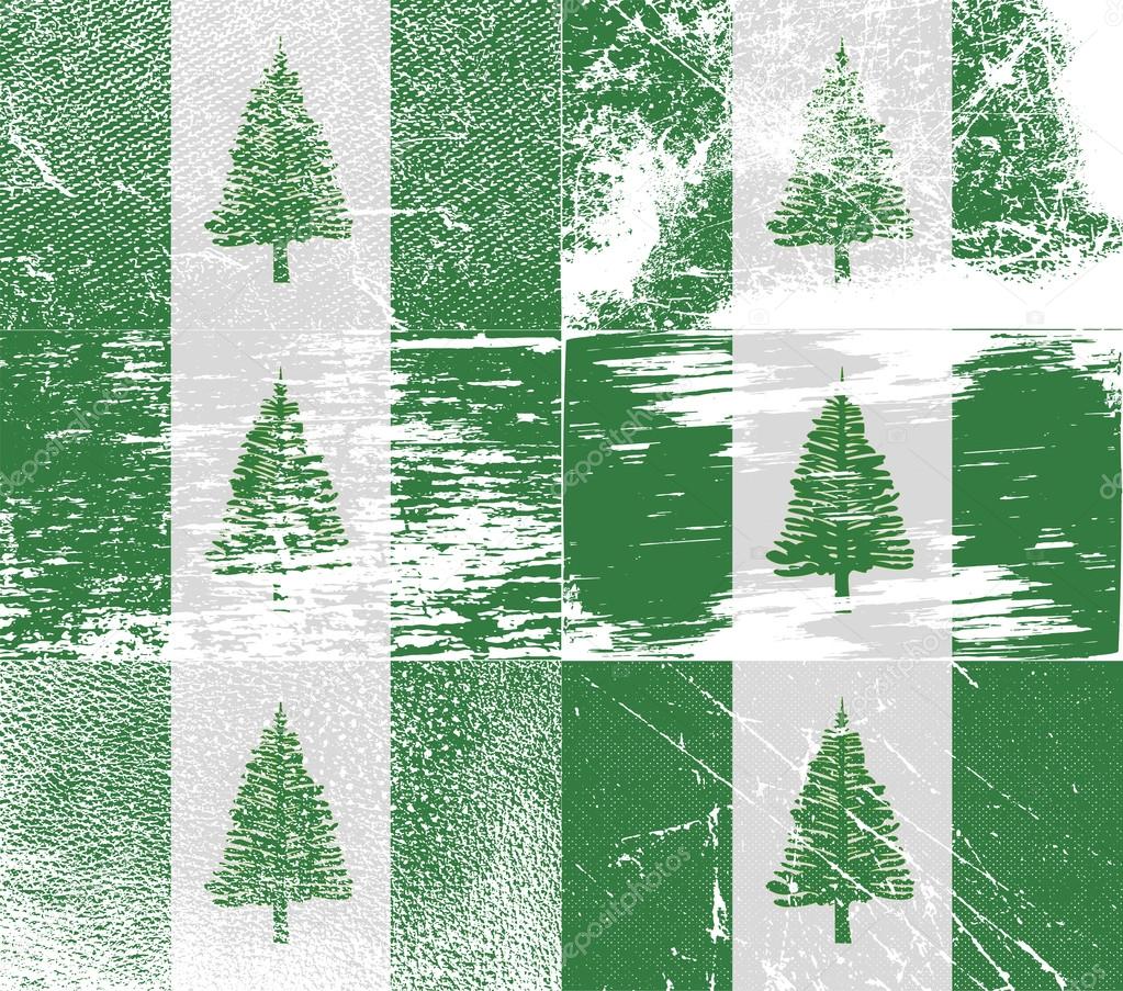 Flag of Norfolk Island with old texture. Vector