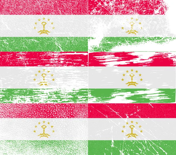 Flag of Tajikistan with old texture. Vector — Stock Vector