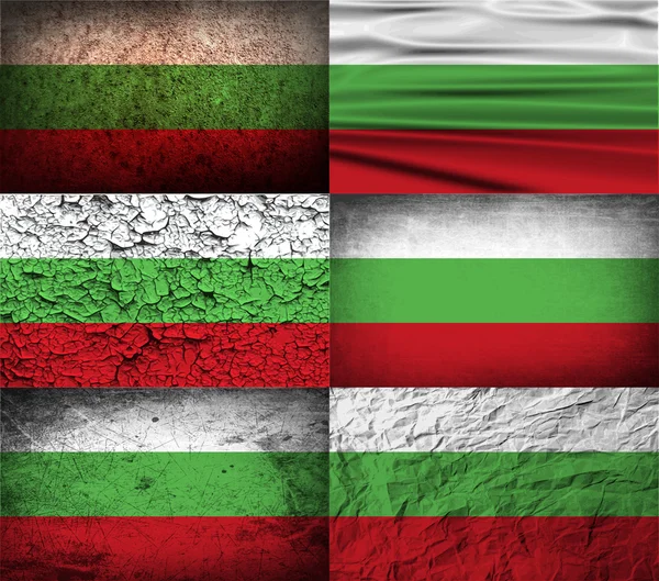 Flag of Bulgaria with old texture. Vector — Stock Vector