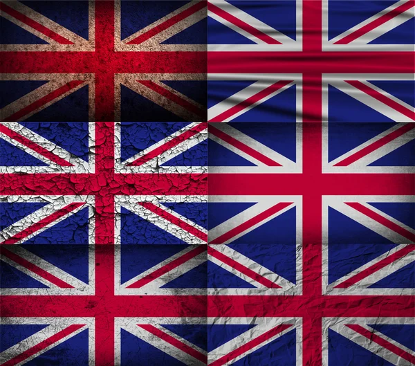 Flag of United Kingdom with old texture. Vector — Stock Vector