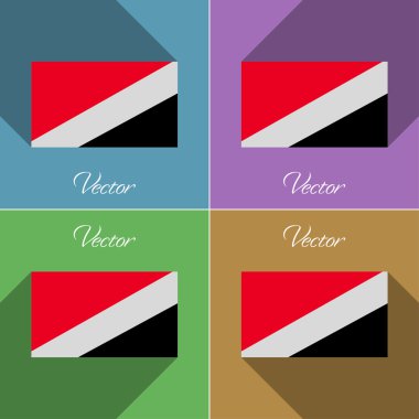 Sealand Prensliği işaretler. Renk düz tasarım ve uzun gölgeler kümesi. Vektör