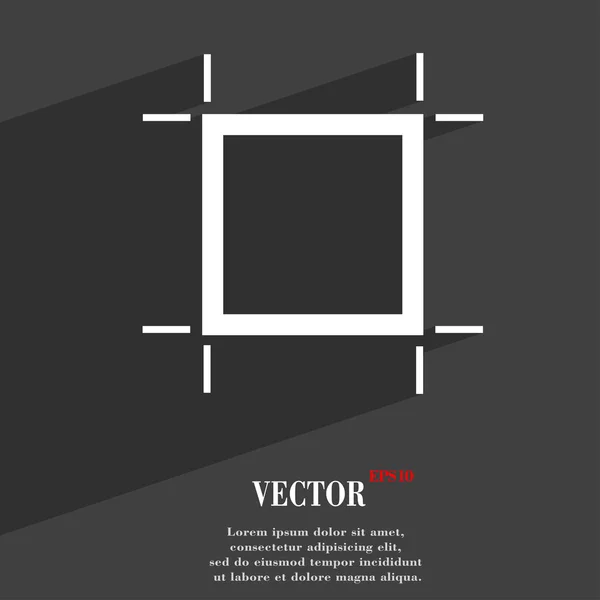 Значок Crops and Registration Marks - плоский современный веб-дизайн с длинной тенью и пространством для текста. Вектор — стоковый вектор