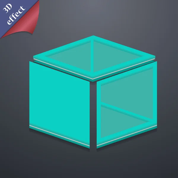 3d cube icon symbol. 3D style. Trendy, modern design with space for your text Vector — ストックベクタ