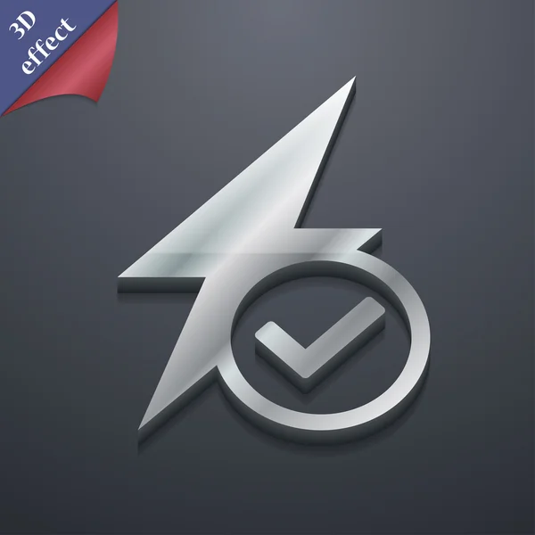 Zdjęcie flash ikonę symbolu. styl 3D. Modny, nowoczesny design z miejsca za tekst wektor — Wektor stockowy