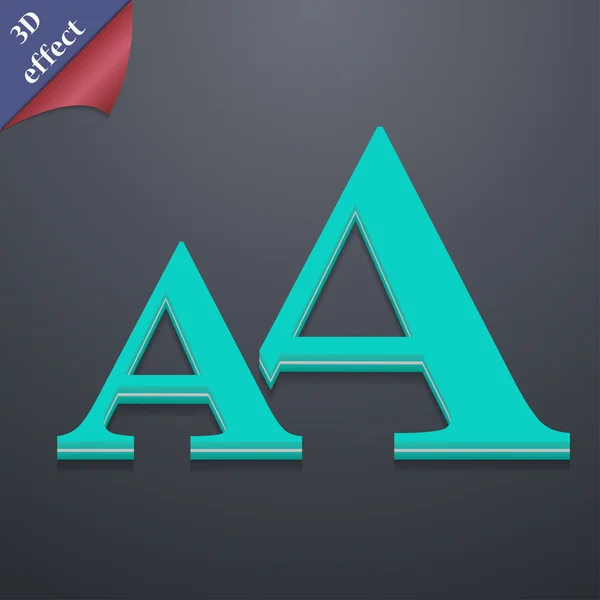 Enlarge font, AA icon symbol. 3D style. Trendy, modern design with space for your text Vector — Διανυσματικό Αρχείο