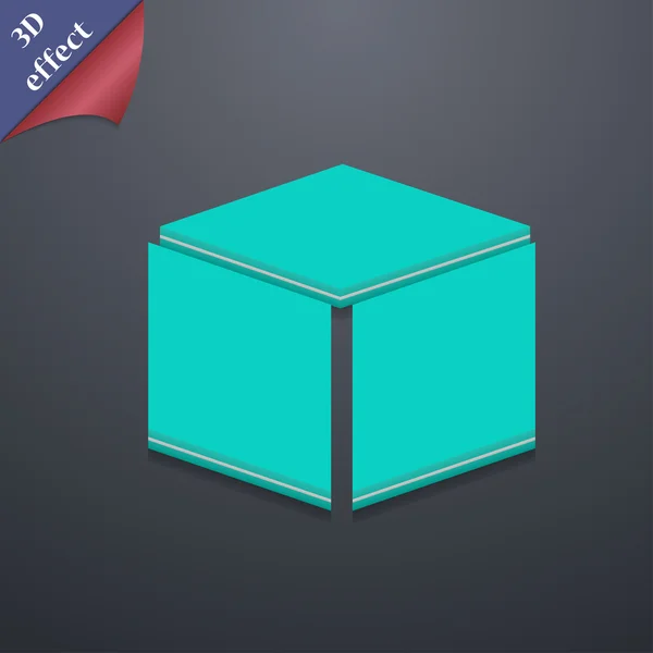 Symbole d'icône de cube 3d. Style 3D. Design tendance et moderne avec espace pour votre texte Vector — Image vectorielle