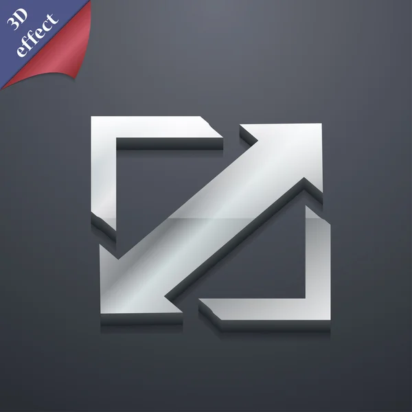 Deploying video, screen size icon symbol. 3D style. Trendy, modern design with space for your text Vector — Stockový vektor