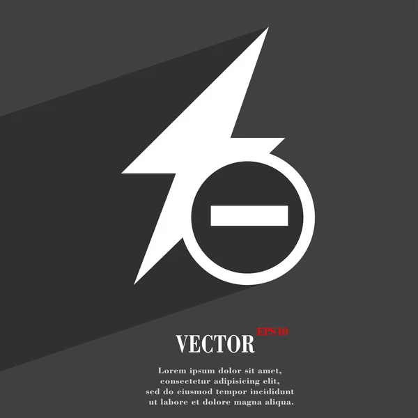 Photo flash icon symbol Flat modern web design with long shadow and space for your text. Vector — Stock vektor