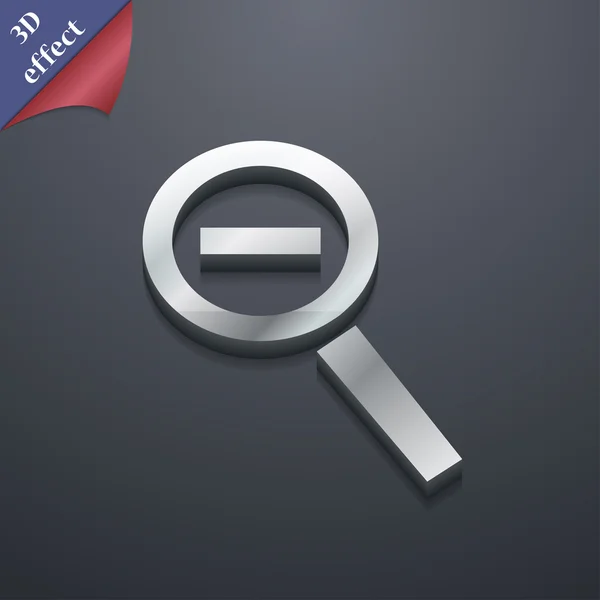 Magnifier glass, Zoom tool icon symbol. 3D style. Trendy, modern design with space for your text Vector — ストックベクタ