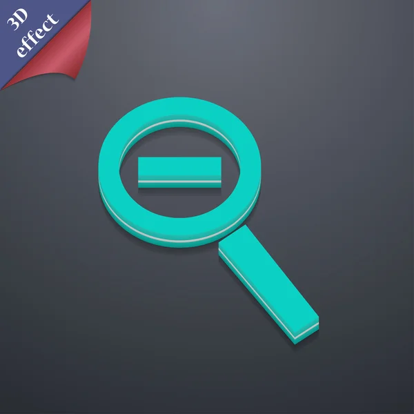 Magnifier glass, Zoom tool icon symbol. 3D style. Trendy, modern design with space for your text Vector — Διανυσματικό Αρχείο