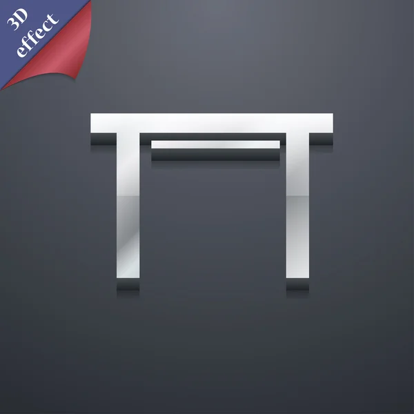 Stool seat icon symbol. 3D style. Trendy, modern design with space for your text Vector — Stockový vektor