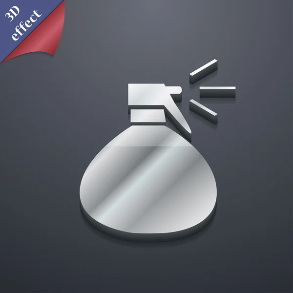 Plastic spray of water icon symbol. 3D style. Trendy, modern design with space for your text Vector — 图库矢量图片