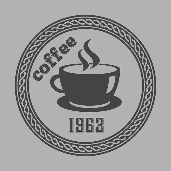 Vintage coffee themed monochrome labels. — Stock Photo, Image