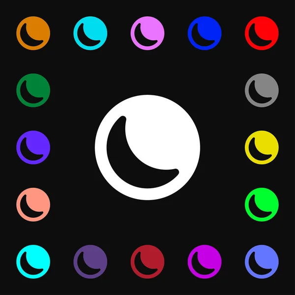 Hold jele ikonra. Sok-sok színes szimbólumok a design. Vektor — Stock Vector