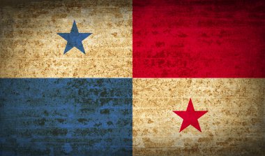 Panama kirli kağıt dokusu ile işaretler. Vektör