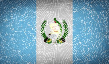 Guatemala kırık cam doku ile işaretler. Vektör
