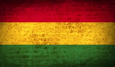 Bolivya kirli kağıt dokusu ile işaretler. Vektör