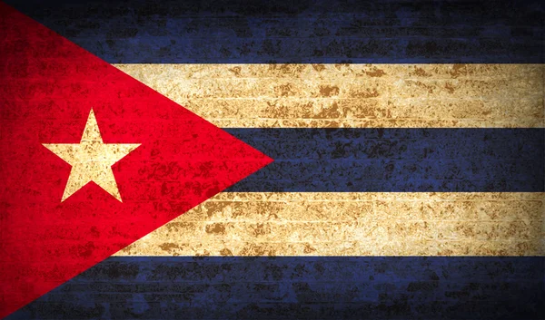 Drapeaux Cuba avec texture de papier sale. Vecteur — Image vectorielle