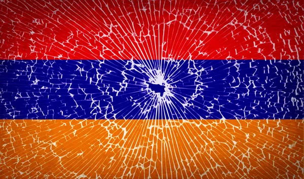 Ermenistan kırık cam doku ile işaretler. Vektör