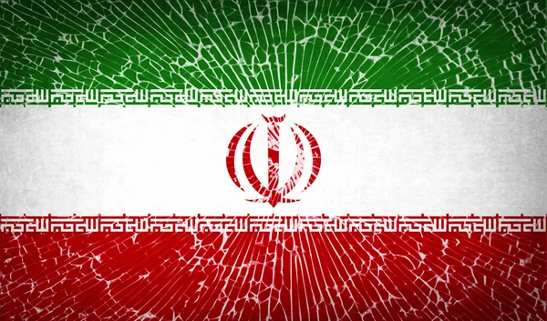 Iran kırık cam doku ile işaretler. Vektör