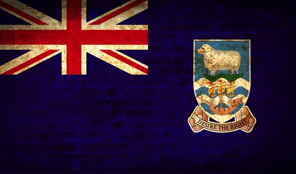 Beflaggt Falklandinseln mit schmutzigem Papier. Vektor — Stockvektor