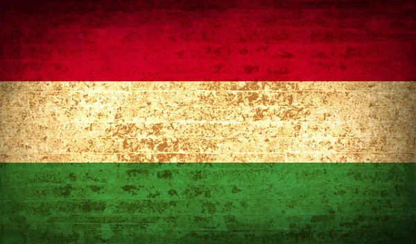 旗子匈牙利与脏纸纹理。矢量 — 图库矢量图片