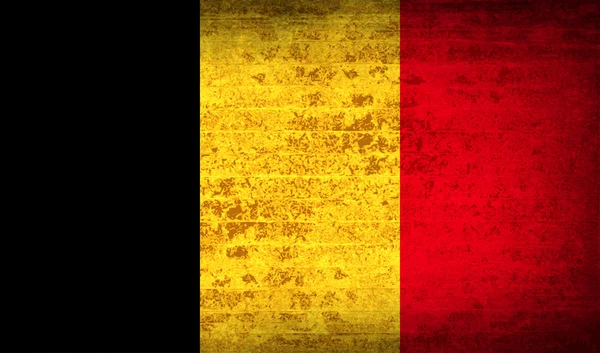 Flaggen Belgiens mit schmutzigem Papier. Vektor — Stockvektor