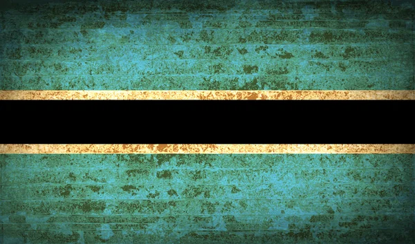 Bandeiras Botswana com textura de papel sujo. Vetor —  Vetores de Stock