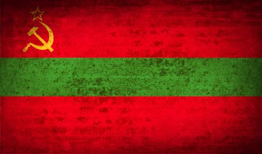 Transdinyester Cumhuriyeti kirli kağıt dokusu ile işaretler. Vektör