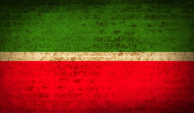 Tataristan kirli kağıt dokusu ile işaretler. Vektör