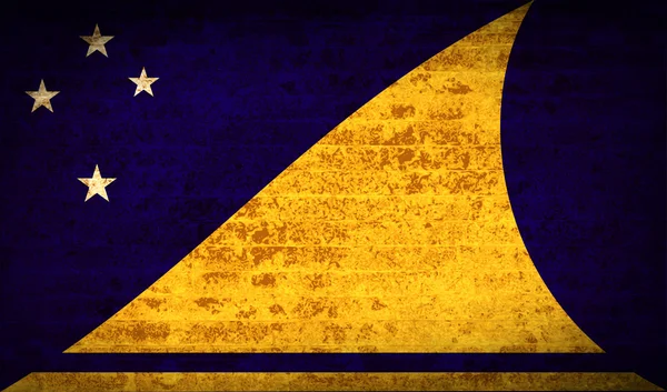 Banderas Tokelau con textura de papel sucio. Vector — Archivo Imágenes Vectoriales