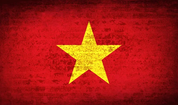 Флаги Вьетнама с грязной бумажной текстурой. Вектор — стоковый вектор