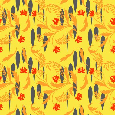 Çiçek desenleri. Soyut çiçek baskısı. Kusursuz desen