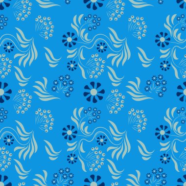 Halk çiçekleri sanat desenleri. Çiçek soyut yüzey tasarımı. Kusursuz desen.