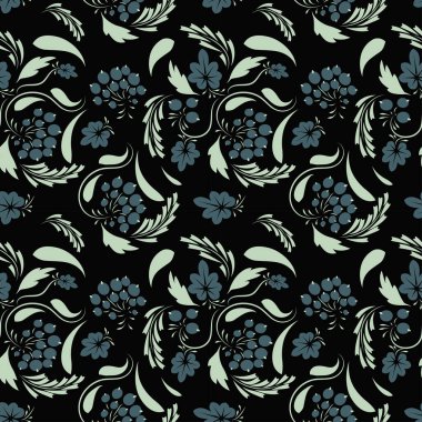 Halk çiçekleri sanat desenleri. Çiçek soyut yüzey tasarımı. Kusursuz desen.